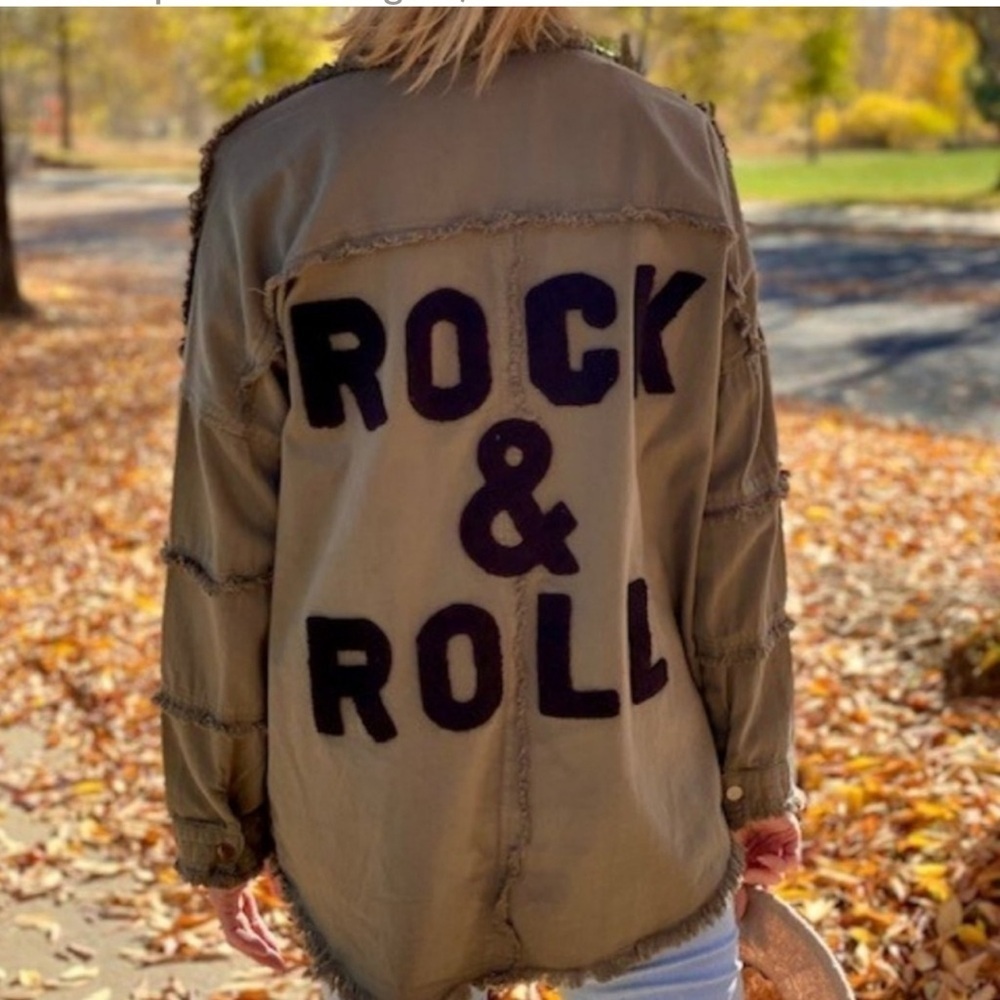 Elan Devan Rock & Roll Olive Green Utility Jacket